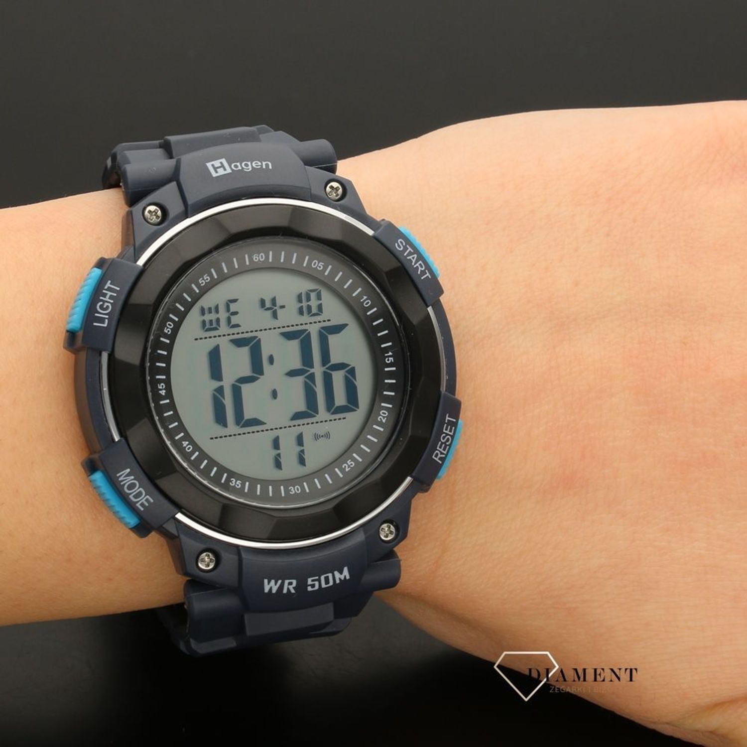 Męski zegarek Hagen HA-306G granatowo-turkusowy (1).jpg